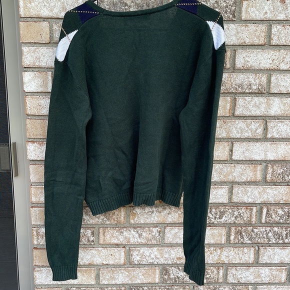 EUC Brandy Melville green argyle sweater One Size - Picture 3 of 9